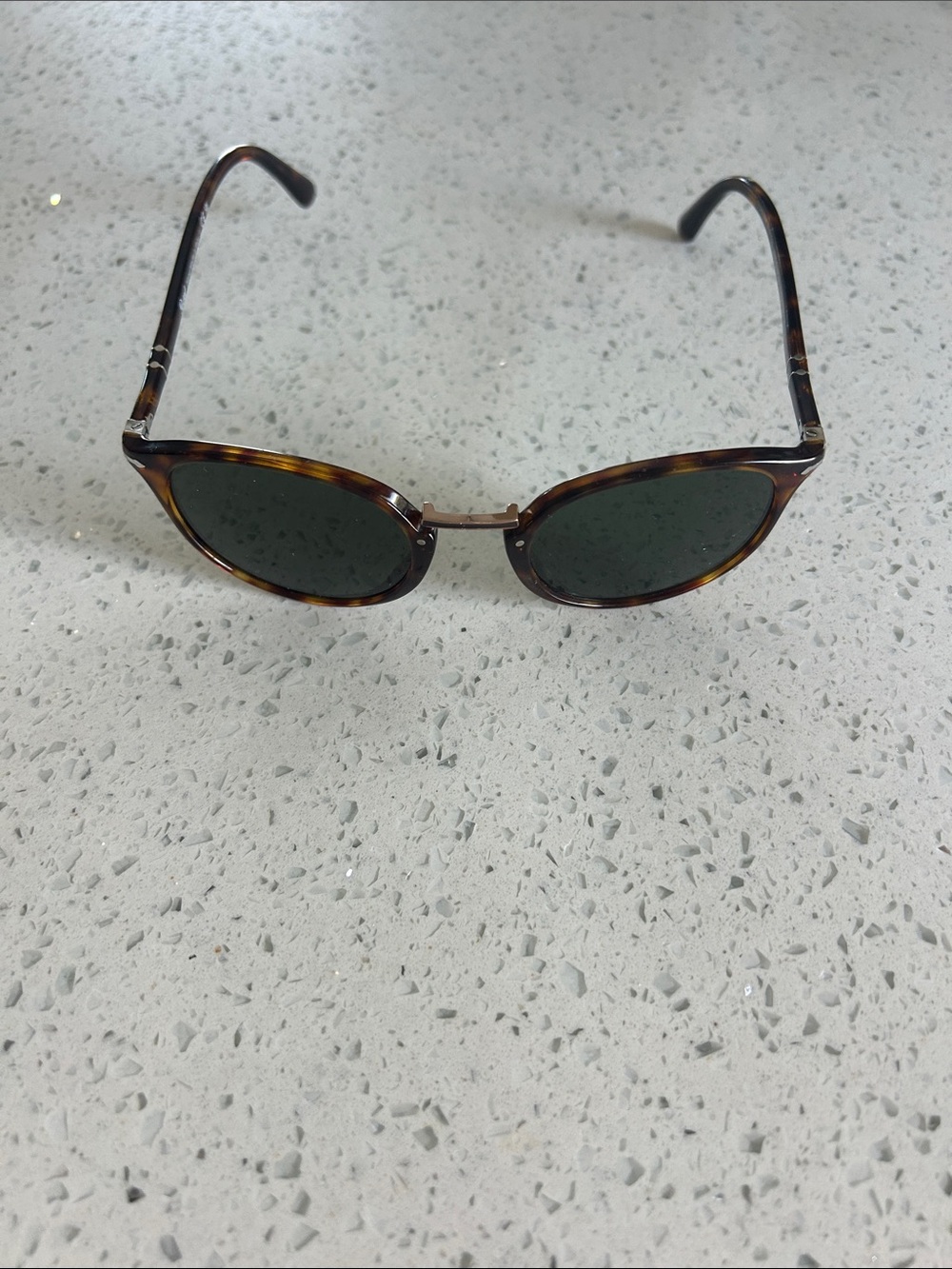Persol Tortoiseshell Frame with Green Lenses Women's Sunglasses